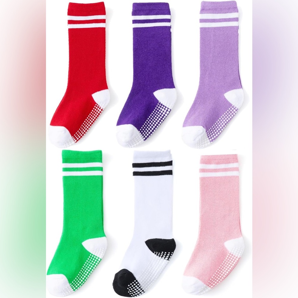 KIDS COLORFUL STRIPED SOCKS - 6 PAIRS